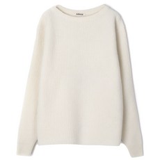 [국내 정품보장] AURALEE 오라리 23FW MILLED FRENCH MERINO RIB 니트 BOAT NECK P_O IVorY WHITE A23AP01MR 밀드 프렌치 메리