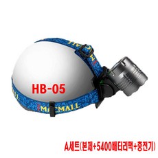 아이맥몰 HB05 고성능 헤드랜턴 5000루멘 해루질 랜턴 서치라이트 후레쉬, A세트(본체+5400배터리팩+충전아답터), 269개