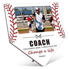 ZhowHoHo Coach Gifts 야구 소프트볼 코치 사진 프레임 팀 감사 선물 아크릴 시트와 브래킷 포함 코치를 위한 완벽한 감사 선물 (소프트볼 A 10.2 x 15., 야구 B