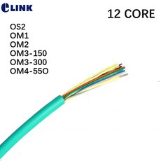 100Mtr 12 코어 번들 실내 광섬유 케이블OS2 OM1 OM2 OM3 OM4 9125 50125 62.5125um SMmm 섬유 와이어 ELINK, 02 12 CORE OM1