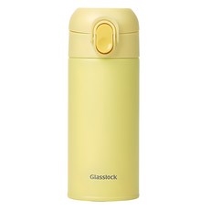 Glasslock Plain彈蓋式保溫瓶, 檸檬黃, 350ml, 1個