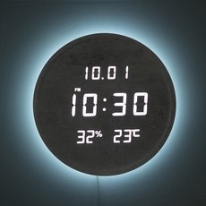 와이파이 플라이토 3세대 백라이트 루나 온습도 LED 벽시계 자동밝기 오차없는 정확도