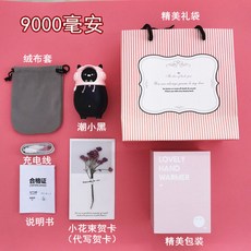 대용량보조배터리 손보온 보조배터리 겸용 2IN1여성보온기기 귀여운 미니 휴대용 겨울 전열기구, T16-유행해는 블랙 9000mA(글자새김 메모해주세요)