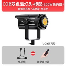 유튜브 방송 조명 지속광 스튜디오 카메라 제품 음식, 1개, 본품(COB 이중색 보조등)