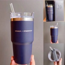 스타벅스 DT 스탠리 스토리 보온병 591ml, 네이비