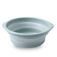 비라이프 폴딩 접이식 대야 사각 세수대야, 1개, 스카이(중형-35cm)