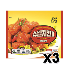 유어스 슈넬치킨2 매콤한맛 즉석치킨 220g x 3개