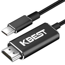 케이베스트 스마트폰 미러링 C타입 HDMI TV 연결 케이블, 1m, 1개