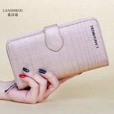 LANSHIKOU 블 루 시 코 2020 지갑 여사 장 대 용량 한국 판 가죽