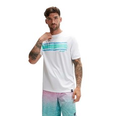Speedo 800395600008M 반소매 그래픽 수영 셔츠 브라이트 화이트 M