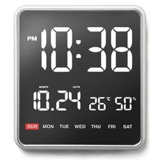 [코스트코] OWC LED 캘린더 시계 OT925DS / OT925DG /날짜 요일 습도표시 스마트시계 /집들이선물/미러 LED 디지털 시계/ 밝기자동조절/ 집들이시계, OWC LED 캘린더 시계 OT925DS - 실버