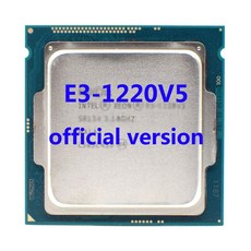 E3-1220V5 공식 버전 CPU 인텔 제온 프로세서 3.0Ghz 4 코어 8M TPD 80W FCLGA1151 E3 V5 마더 보드, 없음