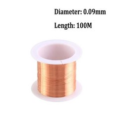 5 롤 1 코일 구리 와이어 0.04 0.65mm 케이블 자석 래커 에나멜 권선, 0.09mm 100M, 1 Rolls, 1개