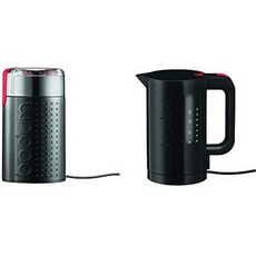 Bodum BISTRO 블레이드 그라인더 전기 블레이드 커피 그라인더 블랙 amp; 비스트로 전기 물 주전자 34, Black_Blade Grinder + Water K, 상세 설명 참조0, 상세 설명 참조0