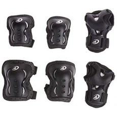 [아마존베스트]Rollerblade Bladegear XT Junior 3 Pack Protective Gear Knee Pads Elbow Pads and Wri, Black_XX-Small, XX-Small, Black