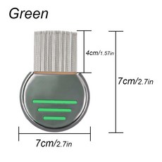 반려동물 벼룩 이끼 빗 강철 그루밍 브러쉬 제거 털 트리머 강아, 1.Green, 1개