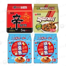 농심 신라면 5p + 짜파게티 5p + 배홍동 비빔면 4p x 2개 기획세트, 4세트