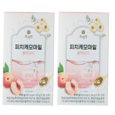 오가다 피치캐모마일 블렌딩티 400g (20g x 20스틱) x 2개, 20g