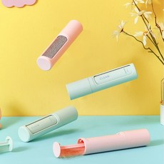 휴대용 미니 옷먼지 털 제거 옷솔 브러쉬 청소 돌돌이 클리너, 흰색