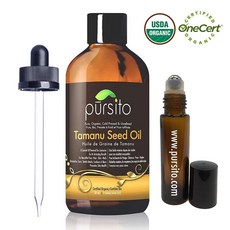 Pursito 오가닉 인증 타마누 오일 피부결 머릿결 영양 Organic Tamanu Seed Oil 1oz(30ml), 1개