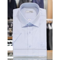 듀퐁(셔츠/타이) [듀퐁셔츠] 남성 일반핏 비지니스 반팔 남방 와이셔츠 (SE3MM11HS161SBU)