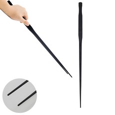 물멍 프리미엄 수초 핀셋 48cm 일자형 블랙 특수 스테인리스 라면 요리 수초전용 롱 핀셋 일자, 1개
