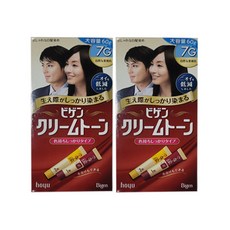 비겐크림톤 염색약 새치염색 60g X 2 바르는 염색약(7G 자연흑갈색), 2개