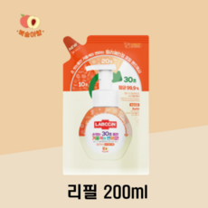 랩신 V3 컬러체인징 포밍 핸드워시 복숭아향 200ml 리필 (유통기한 임박상품 2024. 7.까지), 8개