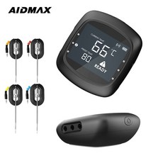 탐침온도계 오븐 심부 온도계 고기 AidMax-PRO05 디지털 6 프로브 고기 온도계 주방 무선 요리 바베큐 음, 02 4 probes, 1개