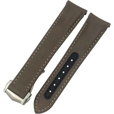 TTUCFA 정품 가죽 시계줄 19mm 20mm 21mm 오메가 씨마스터 300 스피드마스터 AT150 플래닛 오션 스무스 소가죽 색상 10mm 골드 걸쇠 크기