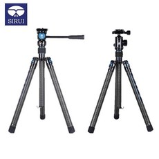 시루이(SIRUI) 초경량 여행용 삼각대 Traveler X 카본 삼각대 + (비디오or볼헤드)키트, 1개 볼헤드 E-10, 1개