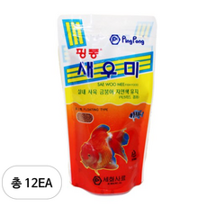 핑퐁 새우미 금붕어 시클리드 주식사료, 100g, 12개