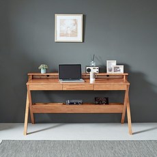 이스테지아 원목 그루 수납 디자인 책상 1600, 단품