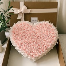 아리스플로라 종이꽃 장미100송이 50송이 프로포즈 기념일 선물 생일 꽃다발, 연핑크