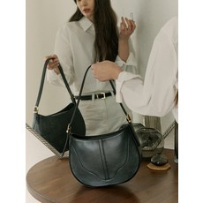 RUHOUR [단독] Carve hobo bag / Black-Gold