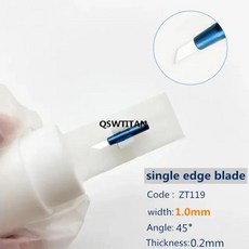 의대생 단일 가장자리 나이프 블레이드 안과 사파이어 눈 외과 악기, Head-1.0mm 45degree, 04 Head-1.0mm 45degree