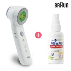 [15이전/국내당일출고]브라운 비접촉 체온계 BNT400 (NTF3000)+ 유아용 살균 소독제 Braun Thermometer, 1개