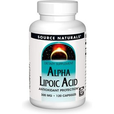 Source Naturals 알파 리포산 300 mg은 건강한 설탕 대사 간 기능 및 에너지 생성을 지원합니다 - 120 캡슐, 1개