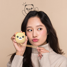 아이리버 손목스트랩있는 휴대용 충전식 보조배터리 전기 손난로 LED 수면등, 옐로우 BABY BEAR