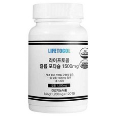 라이프토콜 칼륨 포타슘 1500mg 120정, 없음, 1개 - 포타슘코코에이트