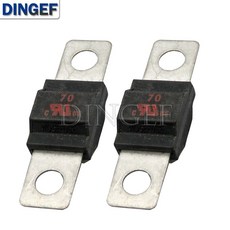 블랙 ANS 트럼펫 포크 플러그 퓨즈 볼트 고정 보험 필름 32V 20A 30A 40A 50A 60A 70A 80A 100A 125A 150A 175A, 2개
