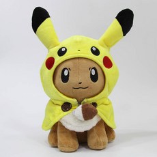 [무료배송]포켓몬스터 피카츄 이브이 포켓몬 변신 진화 캐릭터 인형 30cm 이브이 피카츄 + 높이 30cm