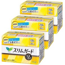 일본직발송 6. 【묶음 구매】로리에 슬림 가드 확실히 낮용 날개 없음 20.5cm32개입×3세트(96개) B016MF68