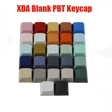 무각 키보드 키캡 XDA 프린트 블랭크 1U PBT 기계식 순수 혼합 색상 1X 맞춤형 DIY 게이밍 프로필 화이트 블랙 신제품, 없음, 없음, 2.White  30Pcs