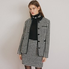 HOUND-TOOTH CHECK MINI SKIRT