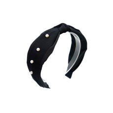 [오뜨르뒤몽드] pearl ribbon hairband (black)