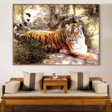 호랑이실십자수