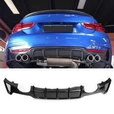 카본 /FRP 후면 범퍼 립 스포일러 BMW 4 시리즈 F32 F33 F36 M 스포츠 세단 GranCoupe 컨버터블 2014 - 2018, 1.Dual 배기팁