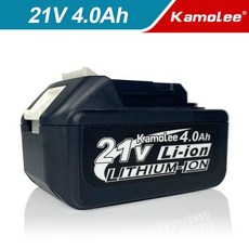 Kamolee-18V 6000mAh 리튬 이온 배터리 BL1860 핸드 드릴 전동 공구 Mta/Kamolee 도구 지원, 02 21V 4.0Ah 1Bat_01 미국