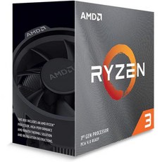 AMD Ryzen 3300X 4 코어 8 스레드 잠금 해제 데스크톱 프로세서 레이스 스텔스 쿨러 포함